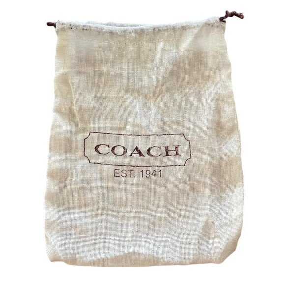 Coach Jewelry - COACH DRAWSTRING DUST BAG COVER 6 1/2"x 5" SMALL FOR ACCESSORIES